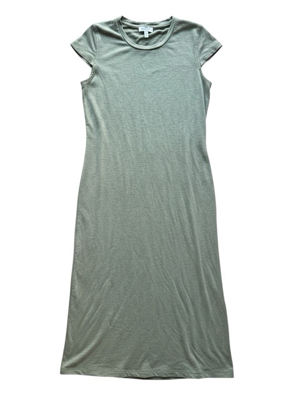 Jessica Simpson green Solid Knit Stretch Crew Neck Short Sleeve Maxi Dress M L01